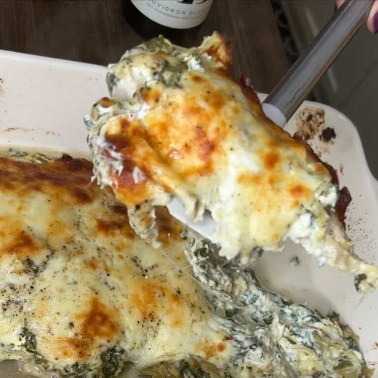 easy spinach artichoke chicken bake