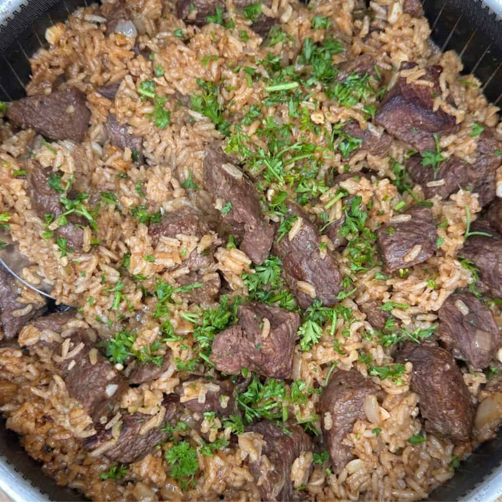 best one pot steak and rice recipe