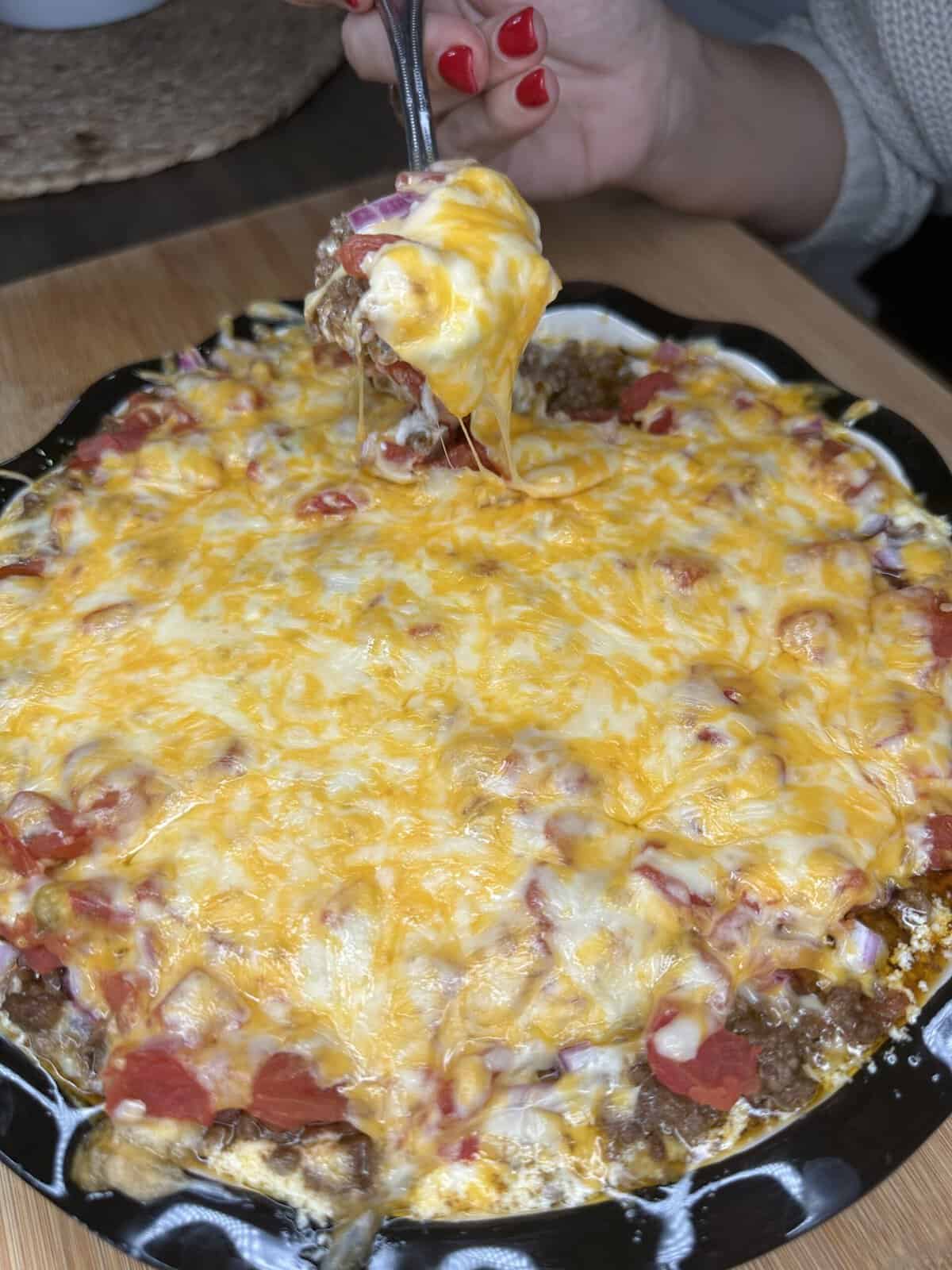 Beefy Creamy Taco Dip-image