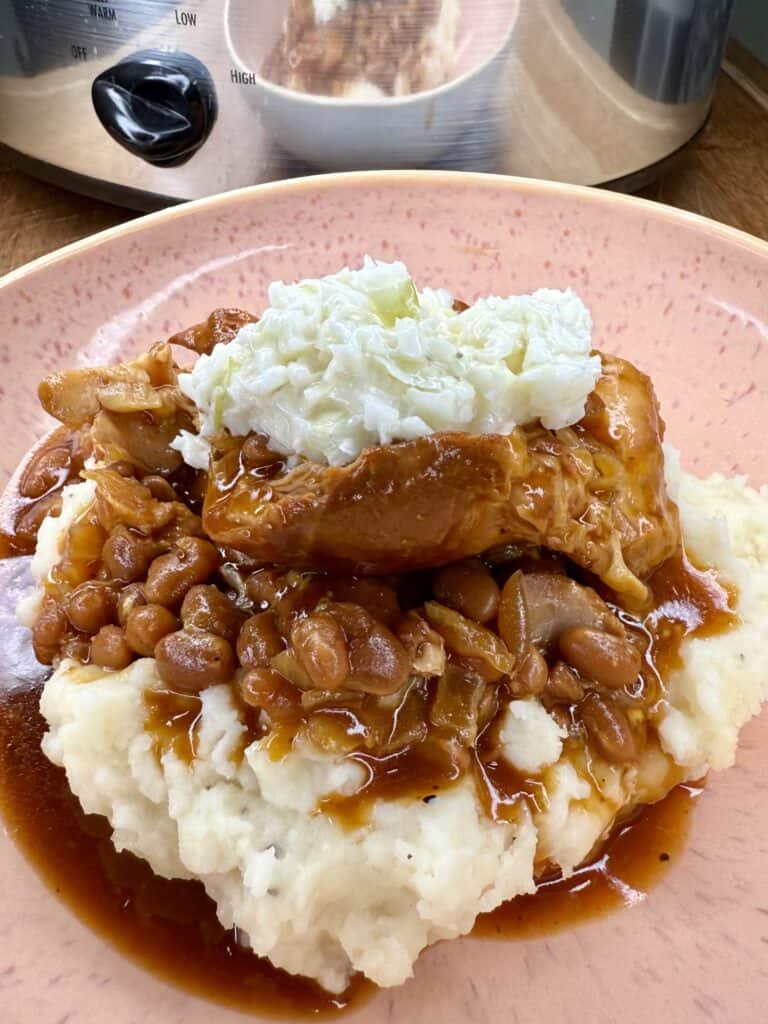 Sticky BBQ Chicken & Beans