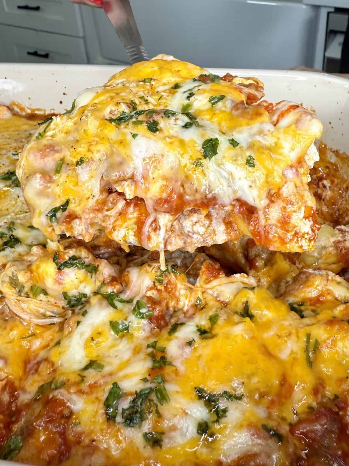 Creamy Sausage Tortellini Bake 