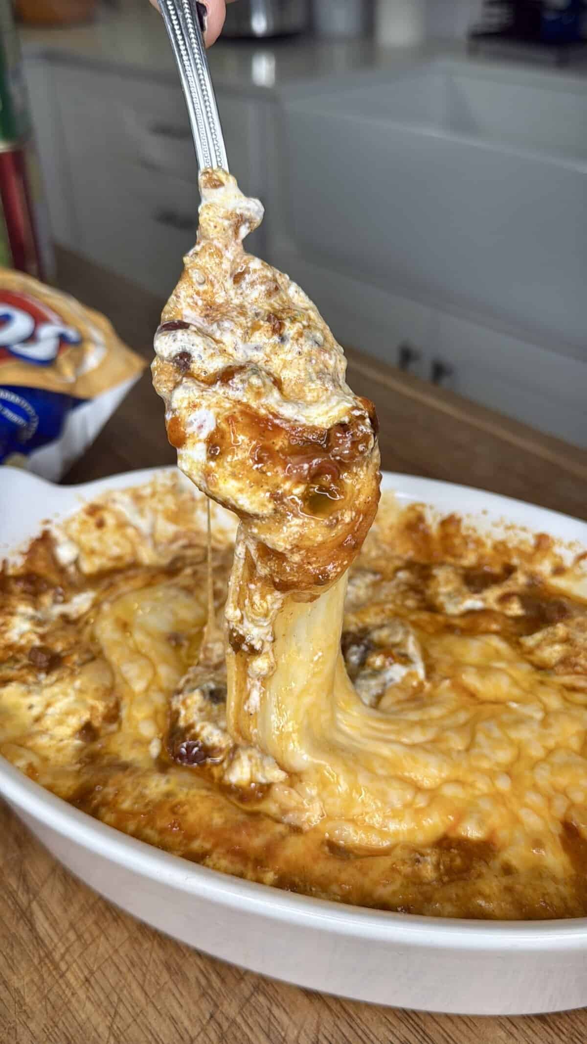 Three Ingredient Chili Cheese Dip