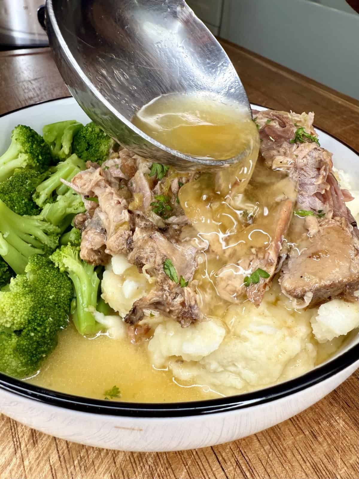 Crockpot Pork & Sauerkraut with Apples and Onions