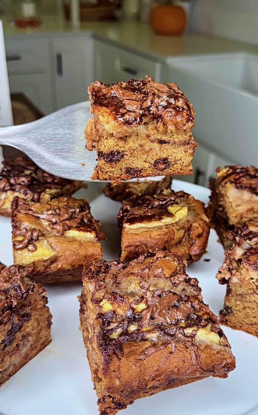 Nutella Banana Bread Bars