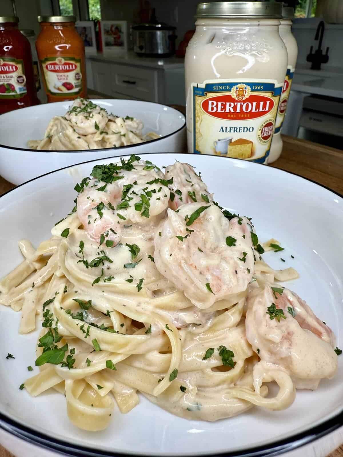 Creamy Crockpot Shrimp Alfredo