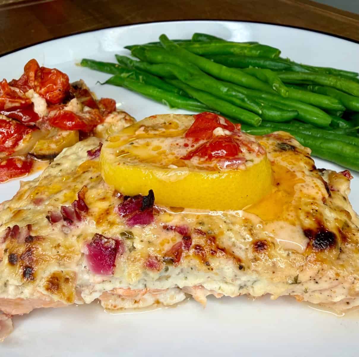Creamy Boursin Lemon Baked Salmon-image