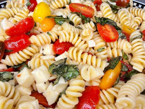 5 Ingredient Caprese Pasta Salad - Melissa Jo Real Recipes